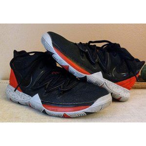 Nike Kyrie 5 Bred Black&Red Tennis Shoes, Size 5Y